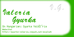 valeria gyurka business card